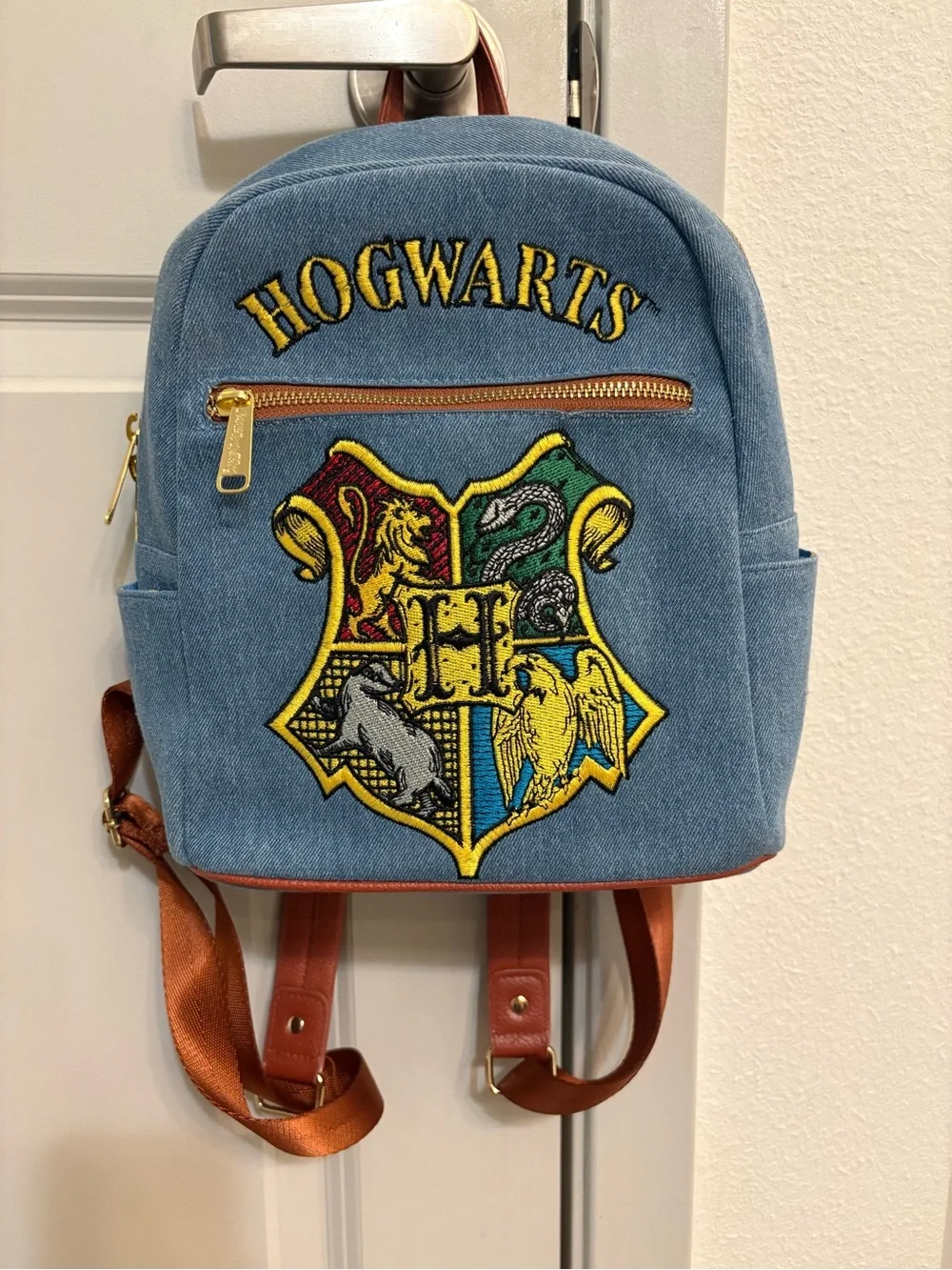 Hogwarts Harry Potter Denim Mini Backpack
